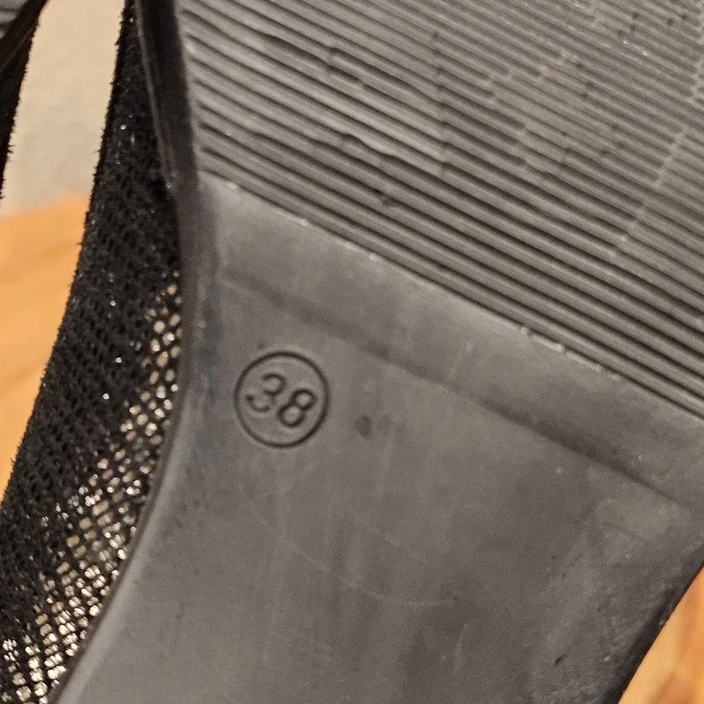 Morena Gabrielli Black Metallic Snakeskin Ankle Boots Block Heel Anthropologie 7